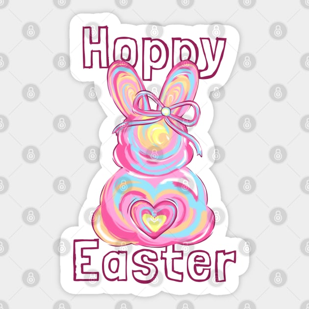 Vibrant Easter Bunny Design for Girls Sticker by TurnEffect